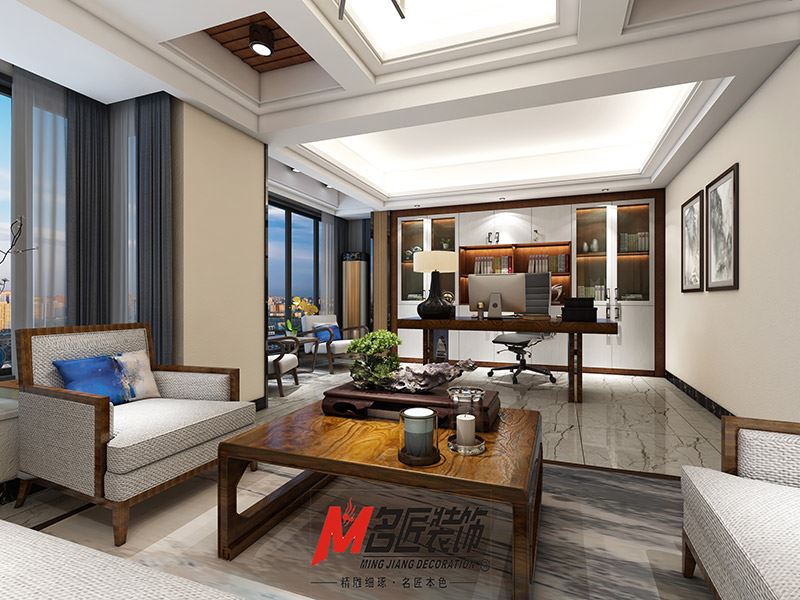 揭陽市新興東一路南5號(hào)小區(qū)現(xiàn)代風(fēng)格辦公空間裝修案例